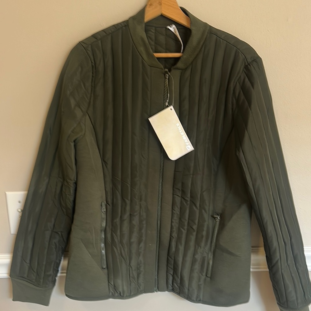 Fabletics Olive Quilted Outerwear